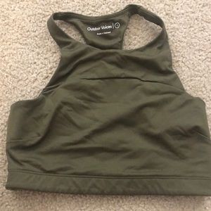 Forest green OV techsweat bra 😍